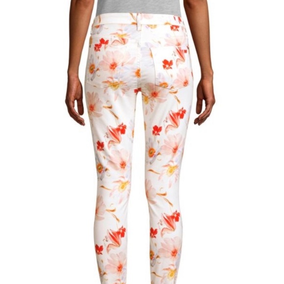 7 For All Man Kind Floral Print Skinny Jeans 74AMK 29 - Picture 2 of 3